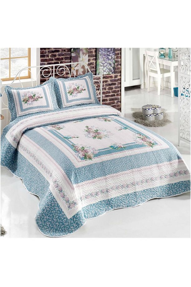 Çift Kişilik Microfiber Kapitone Yatak Örtüsü - 1