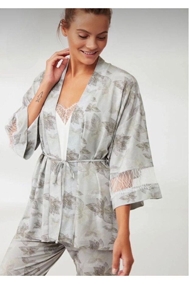 Ženski trostruki set pidžama od Čipka delova - 3