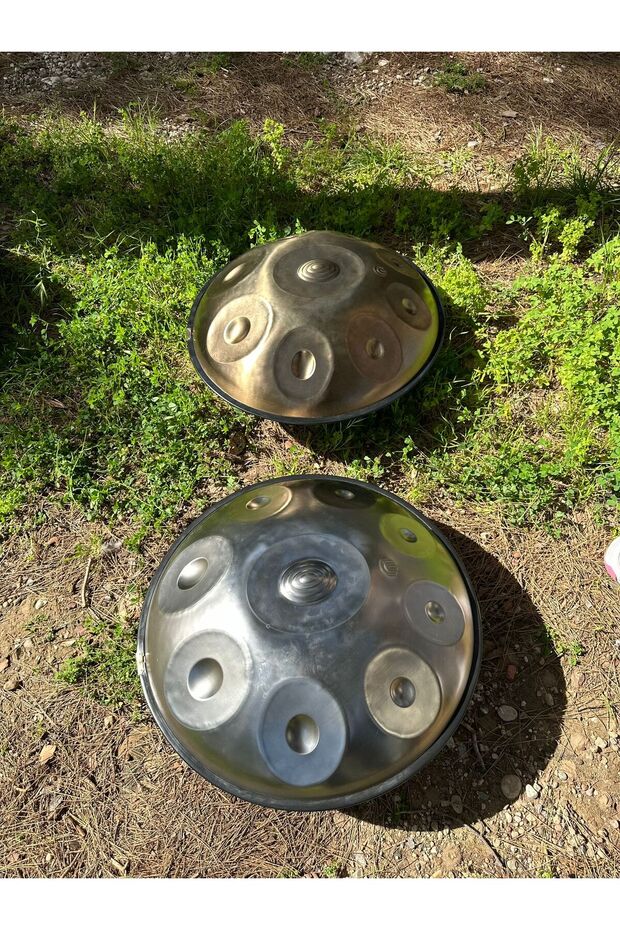Premium 22 Inç 9 Nota Pro Gümüş Handpan - 7