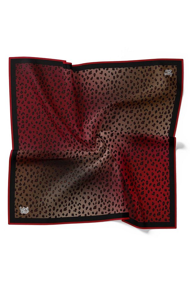 Soft Pamuklu Leopar Desen Eşarp - 1