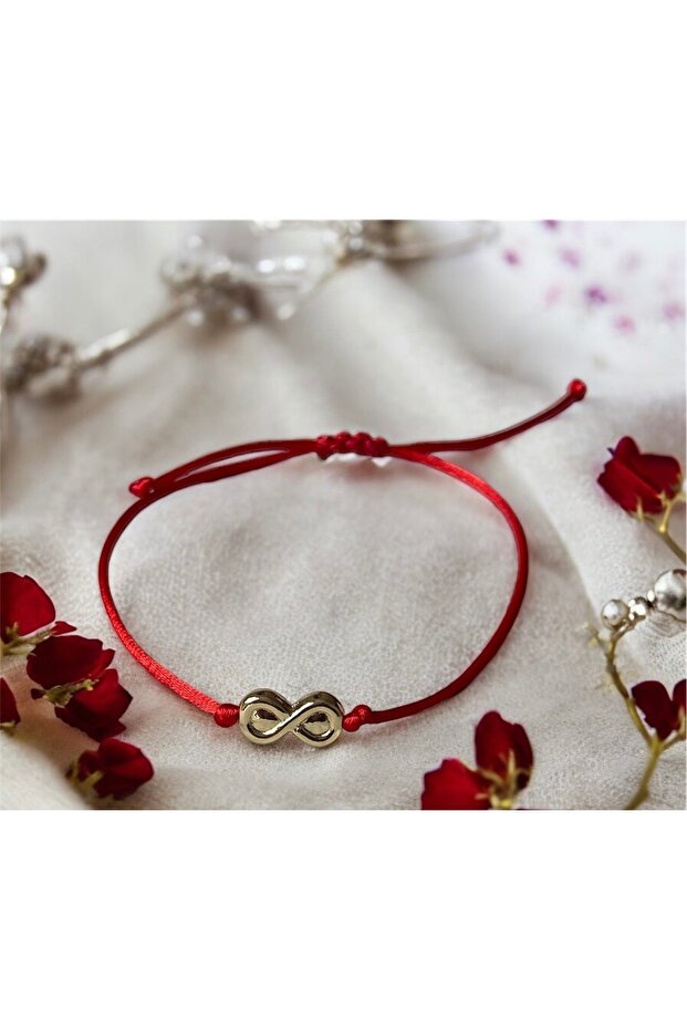 سوار ذهبي إنفينيتي باللون الأحمر - 1