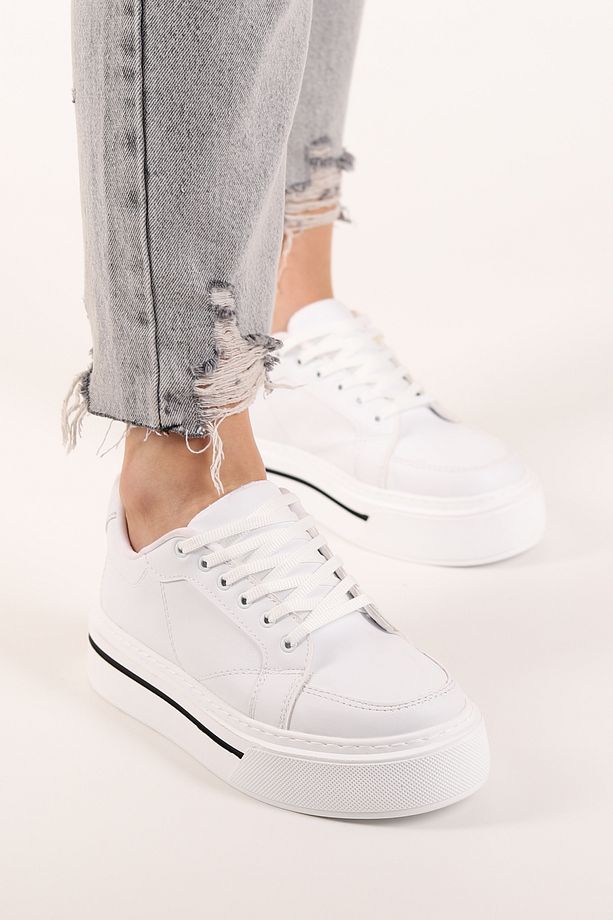 Platform Tabanlı Sneaker Ayakkabı - 4