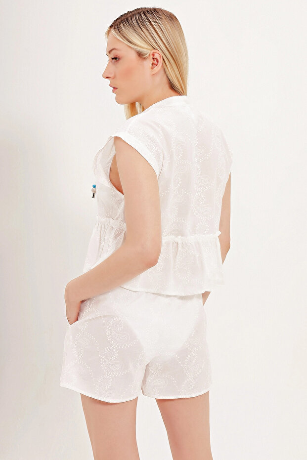 AKSESUAR DETAYLI BLUZ - 7