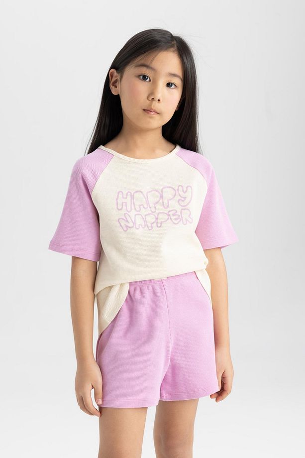 Kız Çocuk Pijama Takımı Baskılı Kısa Kollu Üst Şort C2839a824sm - 3