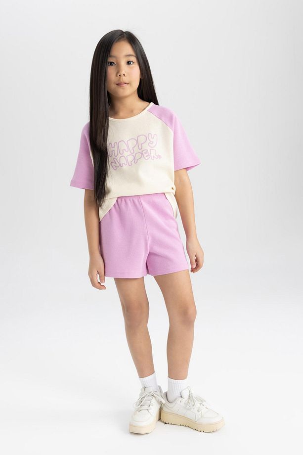 Kız Çocuk Pijama Takımı Baskılı Kısa Kollu Üst Şort C2839a824sm - 2