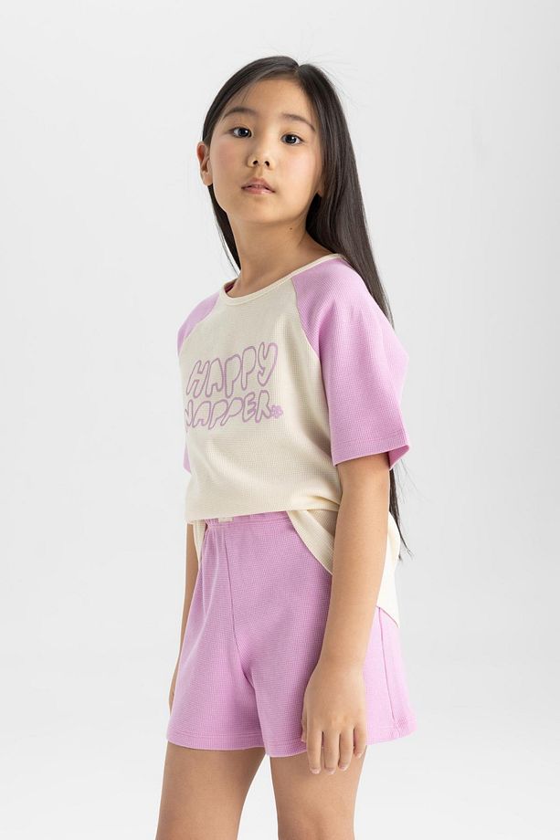 Kız Çocuk Pijama Takımı Baskılı Kısa Kollu Üst Şort C2839a824sm - 4