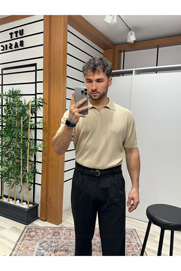 Bej Polo Yaka Triko (RL) - 5