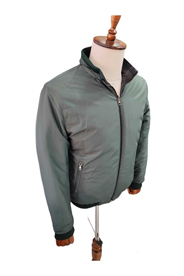 Çift Taraflı Dik Yaka Mont - 4