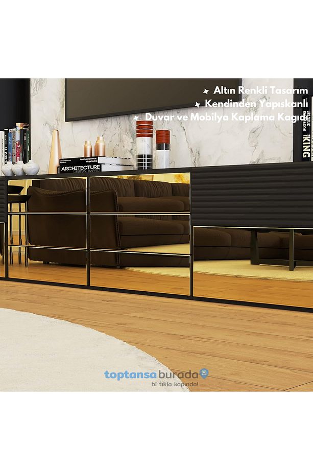 60cm×100cm Kendinden Yapışkanlı Folyo Mutfak Dolap Masa Beyaz Eşya Kaplama Duvar Kağıdı - 4