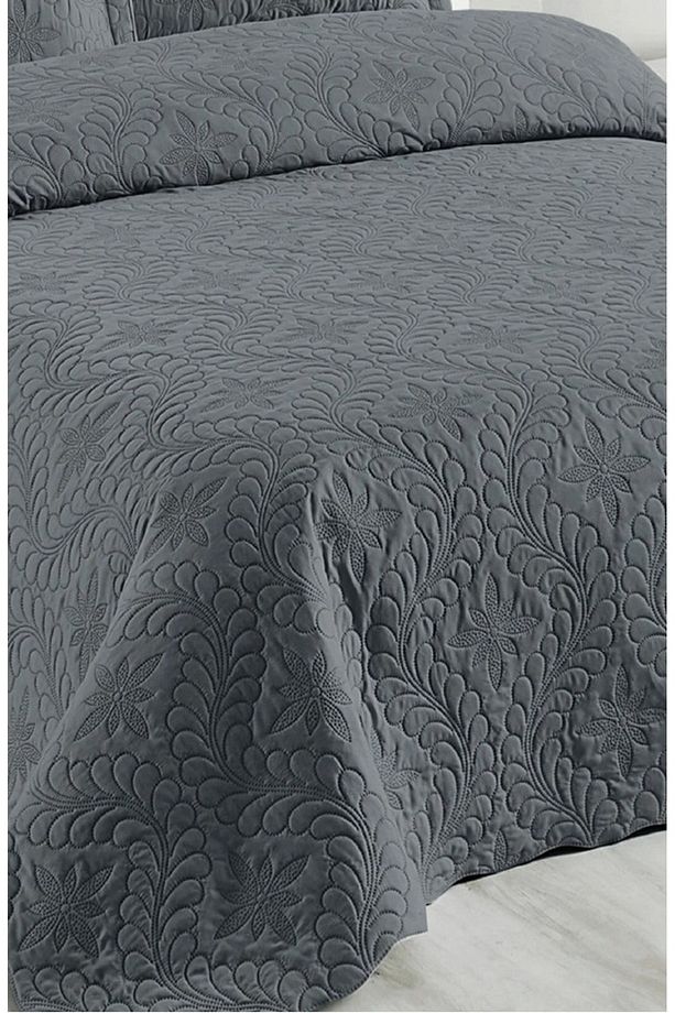 Tek Kişilik Microfiber Kapitone Yatak Örtüsü (ANTRASİT) - 2