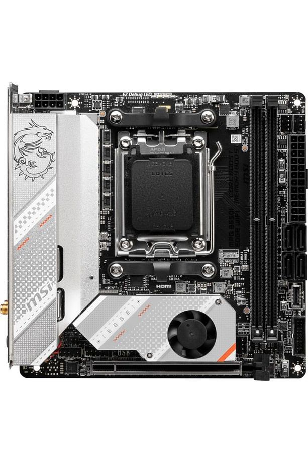 Msı Mb Mpg B650I Edge Wıfı Am5 Ddr5 7200Mhz(Oc) Hdmı M.2 Usb3.2 2.5G Lan Wıfı 6E Mini-Itx - 1