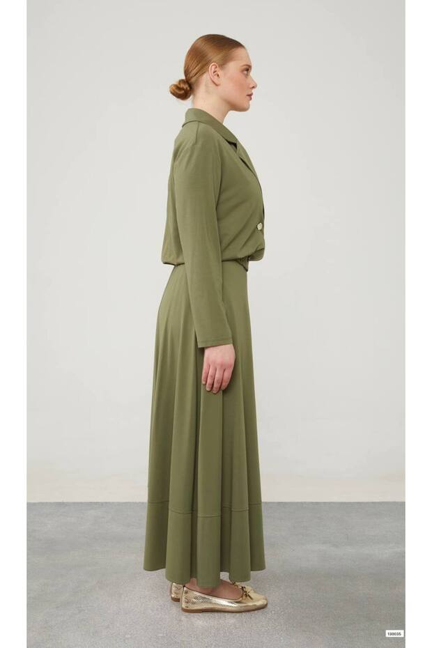 Kloş Etek Ceketli Basic Takım - 4