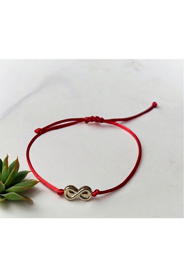 سوار ذهبي إنفينيتي باللون الأحمر - 2