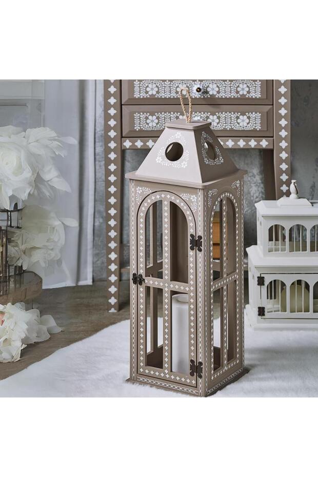 Bone inlay ahşap fener - 1