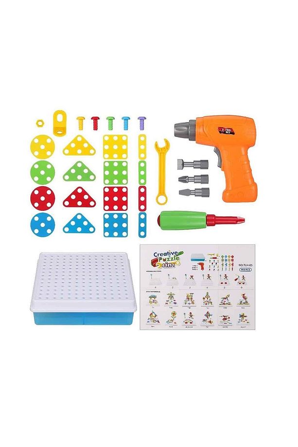 HAYVAN TAK SÖK 3D EĞİTİCİ MATKAP VE ZEKA ELBECERİSİ SETİ HAYVANLAR 92475 - 3