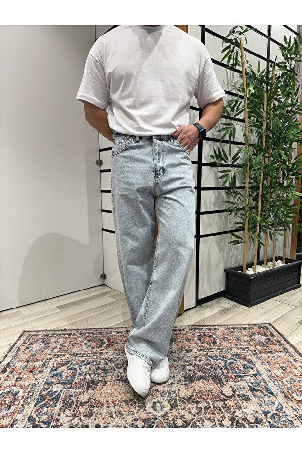 أولد سكوول فضفاض جان أزرق فاتح - KP349 - 2