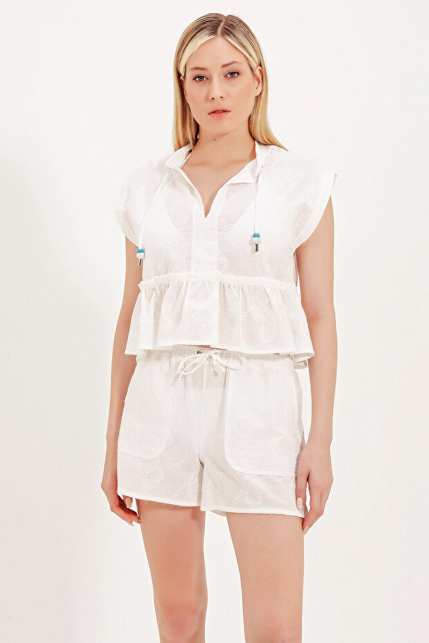 AKSESUAR DETAYLI BLUZ - 2