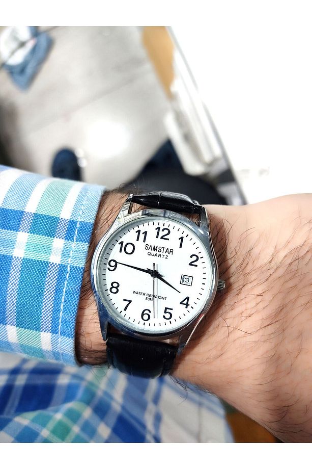 Takvimli unisex retro model kol saati - 2
