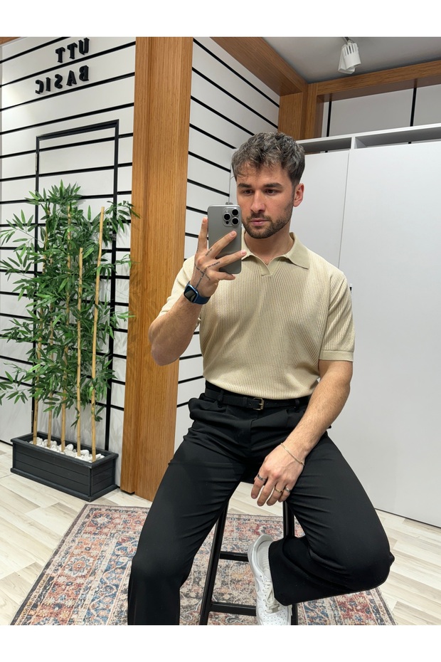 Bej Polo Yaka Triko (RL) - 4