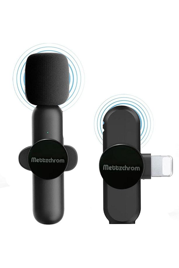 Iphone Lightning Girişli Kablosuz Yaka Mikrofonu Wireless Youtube Tiktok Yayın Için Mikrofon - 2