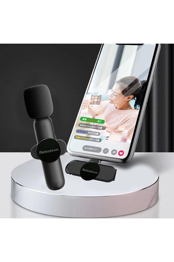 Iphone Lightning Girişli Kablosuz Yaka Mikrofonu Wireless Youtube Tiktok Yayın Için Mikrofon - 5