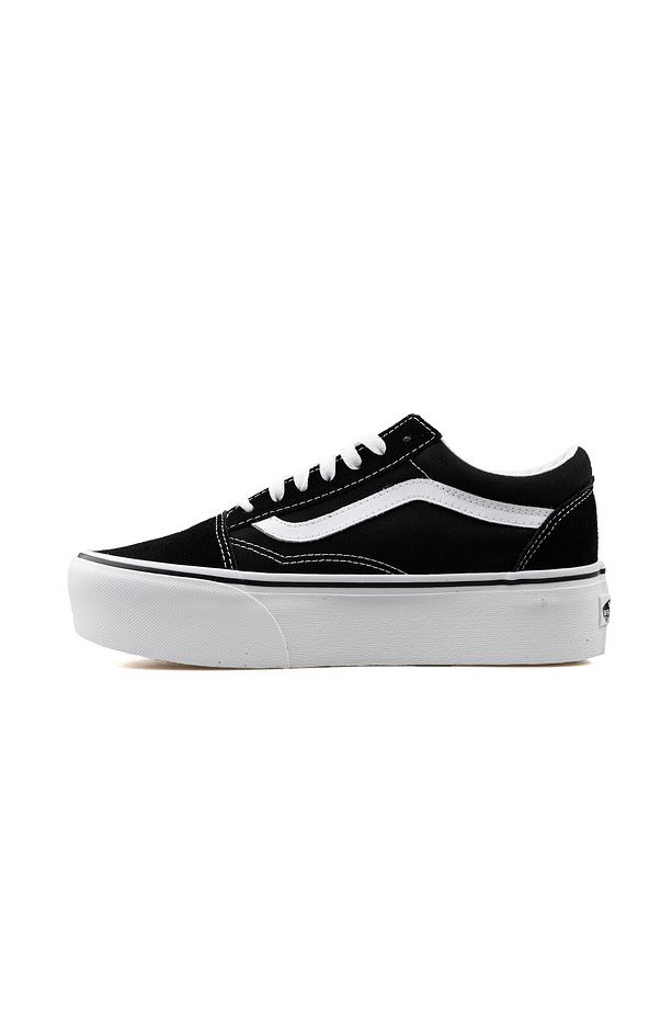 Ua Old Skool Stackform Kadın Yüksek Topuk Günlük Ayakkabı Sneaker Siyah - 3