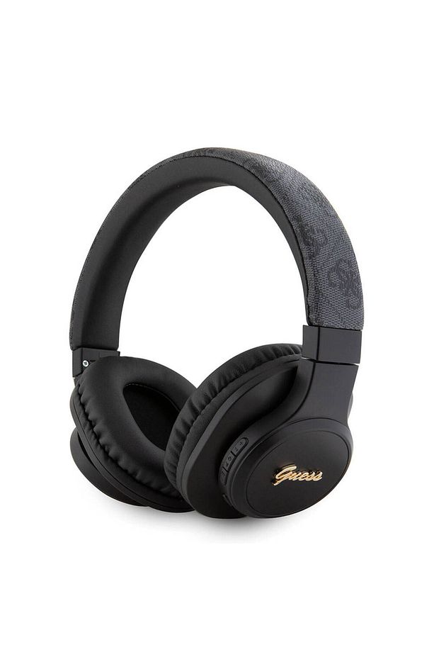 Kulak Üstü Bluetooth Kulaklık Guess Lisanslı PU 4G Desen Metal Logolu Tone On Tone V5.3 Siyah - 1