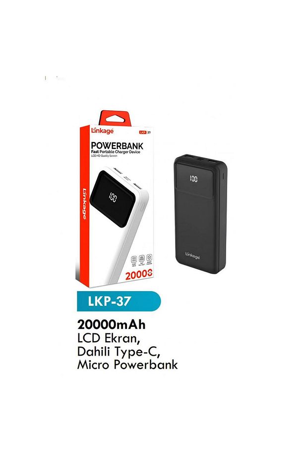 LKP-37  20000mAh Lcd Ekran Dahili Type-c Micro Powerbank - 3