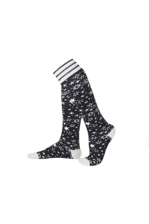 Women's Black Knee-High Socks