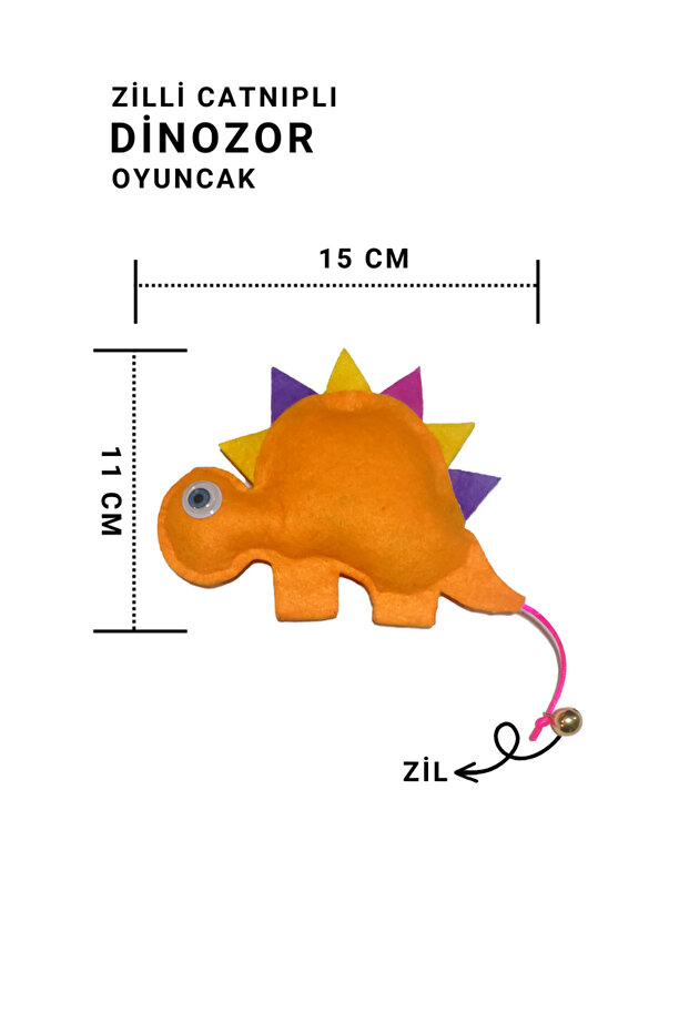 Zilli ve Kedi Naneli (Catnip) Dinozor Oyuncak - 3