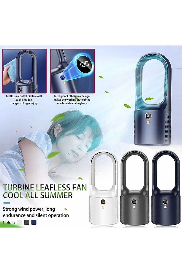 MİNİ KLİMA LED ekran masaüstü soğutucu soğutma fanı EV VE ofis için taşınabilir sessiz ŞARJLI FAN - 4