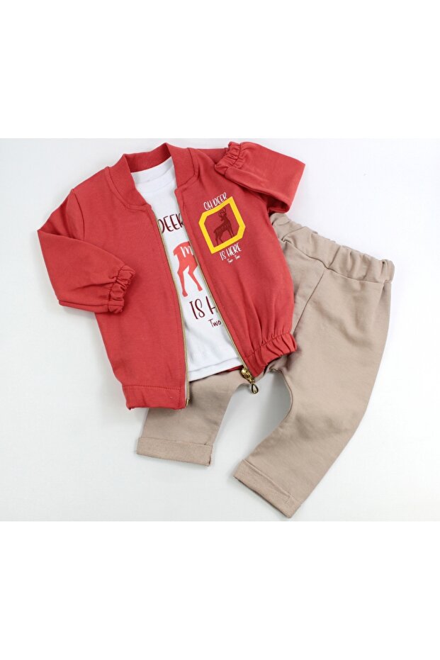 Forest Prince'' Deer Themed Baby Boy Clothing Set