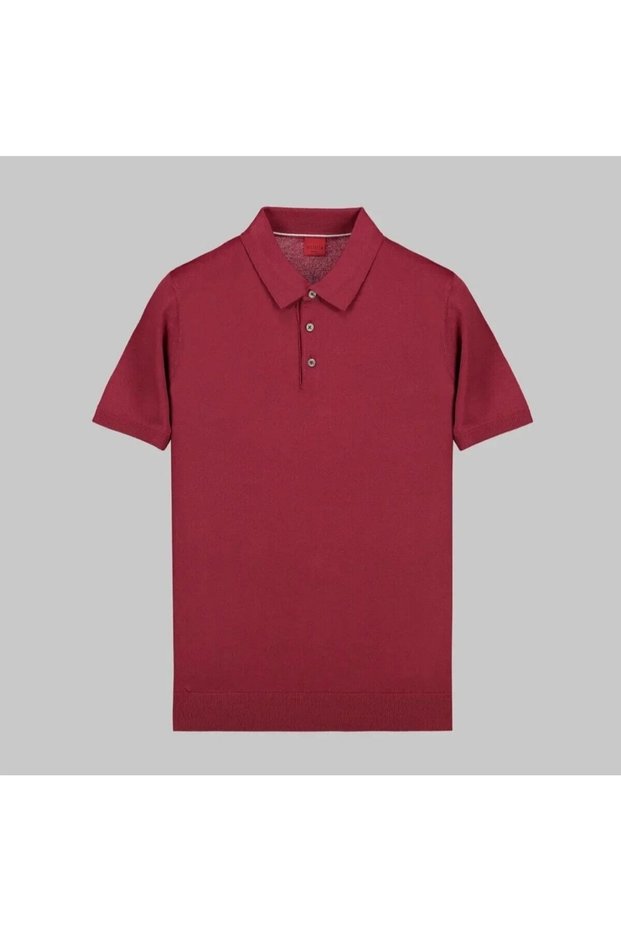 İnterview Sarar Polo Neck Claret Red Fine Knitwear T-Shirt