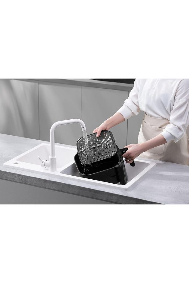 6Lt Hacim Çift katmanlı yapışmaz kaplama Akıllı kontrol paneli AirFryer & Fritöz Lambader Hediye - 4