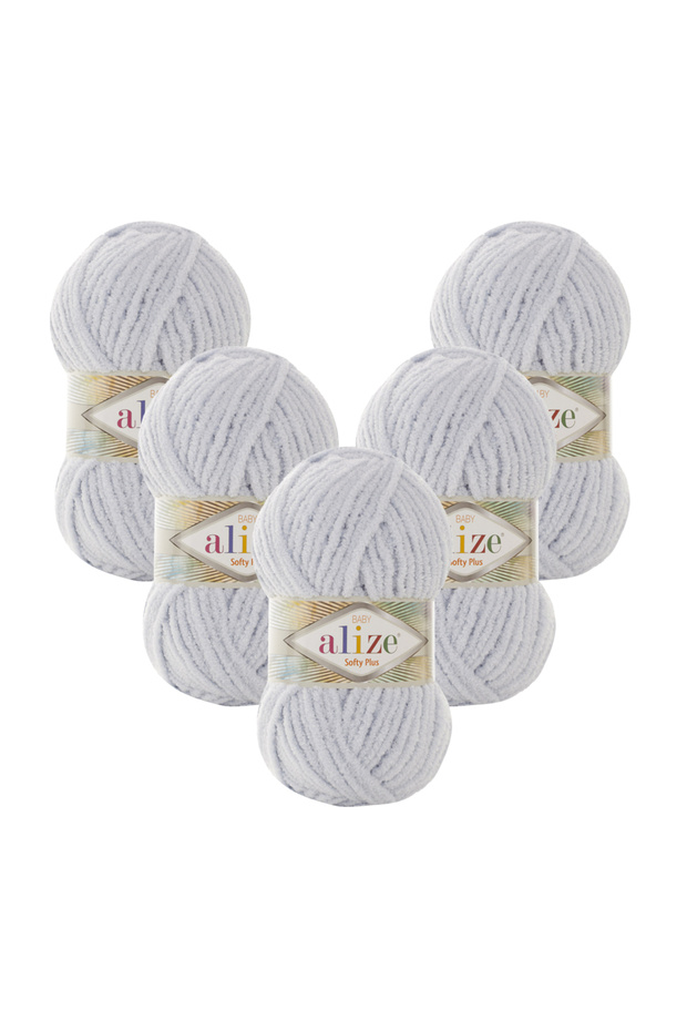Softy Plus 5-Piece 500 Light Gray Hand Knitting Yarn