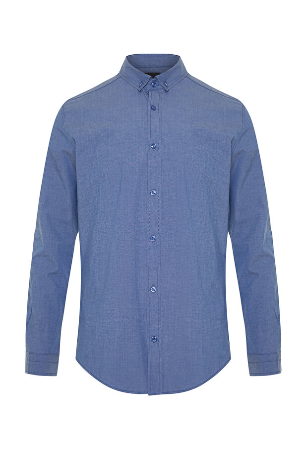 Mavi Slim Fit Yazlık Gömlek TMNSS24GO00067 - 7
