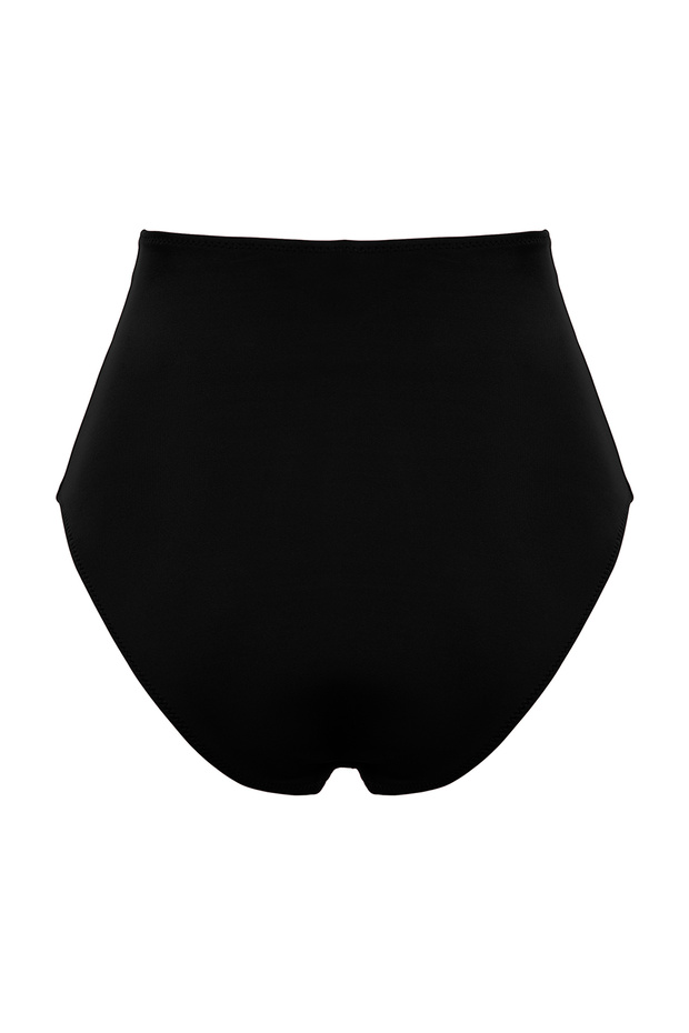 Siyah Aksesuarlı Regular Yüksek Bel Bikini Altı TBESS24BA00127 - 7