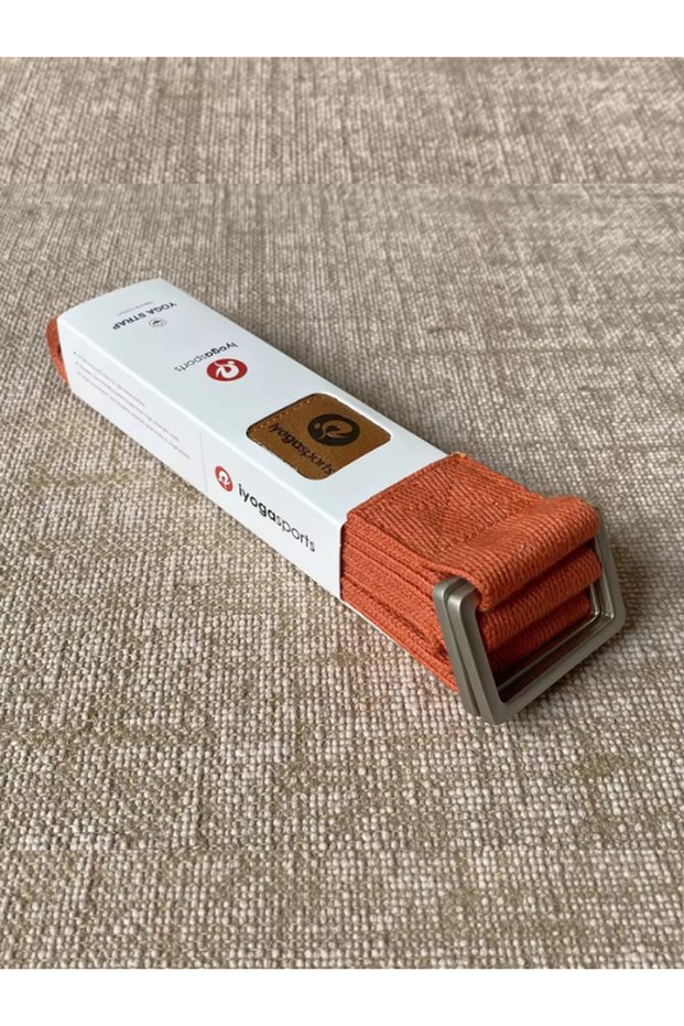 Yoga Belt: 100% Organic Natural Cotton Orange