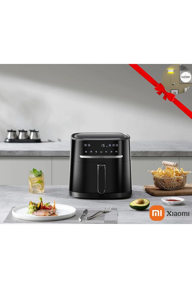 6Lt Hacim Çift katmanlı yapışmaz kaplama Akıllı kontrol paneli AirFryer & Fritöz Lambader Hediye - 1