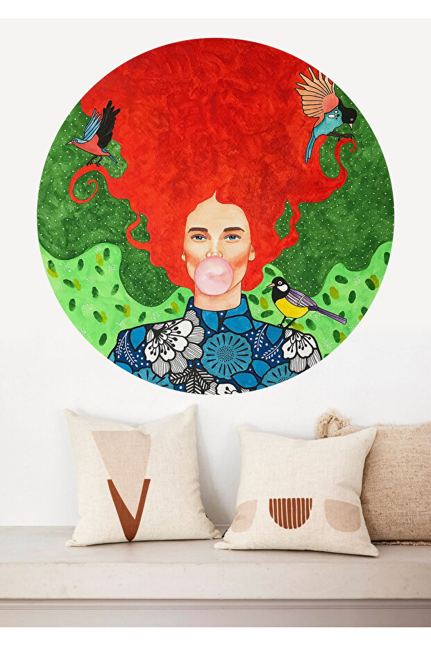 Boho - Bohem Tarzında Daire Duvar Sticker - 1