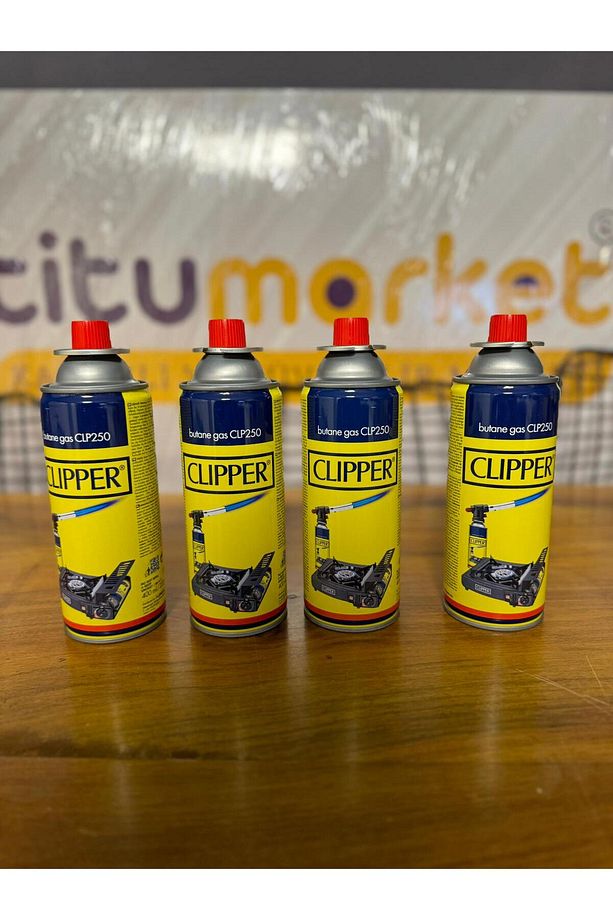 Ocak Çakmağı 400 ml Buton Gazı CLP250 - Taşınabilir Ocak Tüpü 4 adet - 1