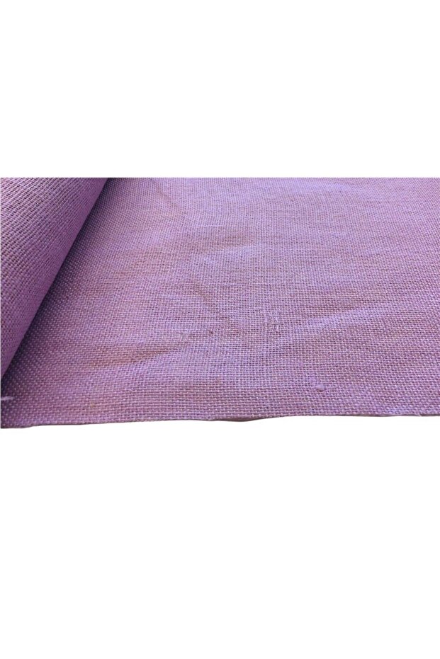 Jute Fabric Burlap Cross Stitch Straw Fabric 48X100 cm Lilac