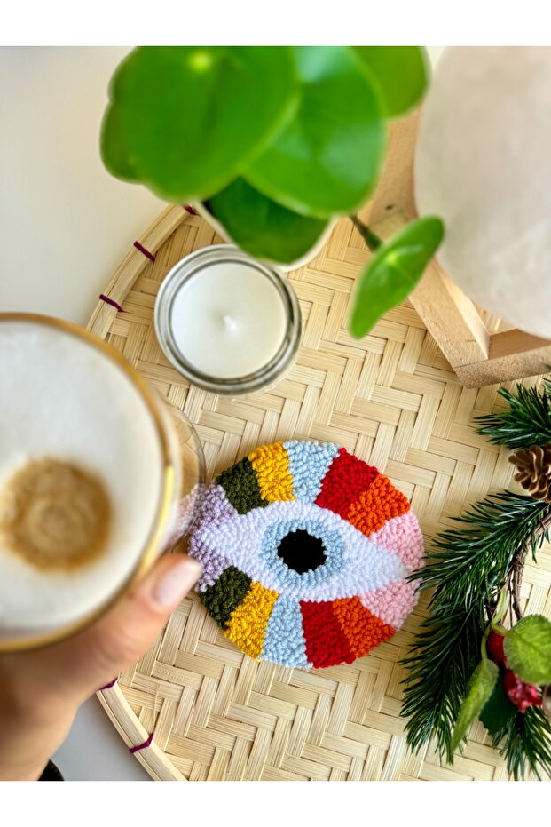 Punch Colored Eye Coaster - 1