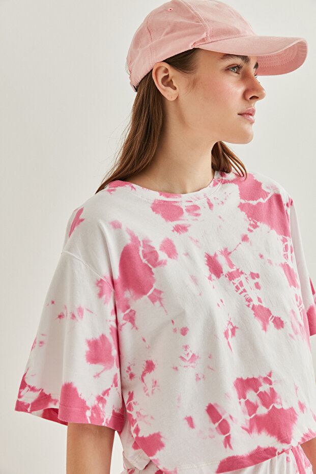 Batik Boyama Crop Tshirt - 5