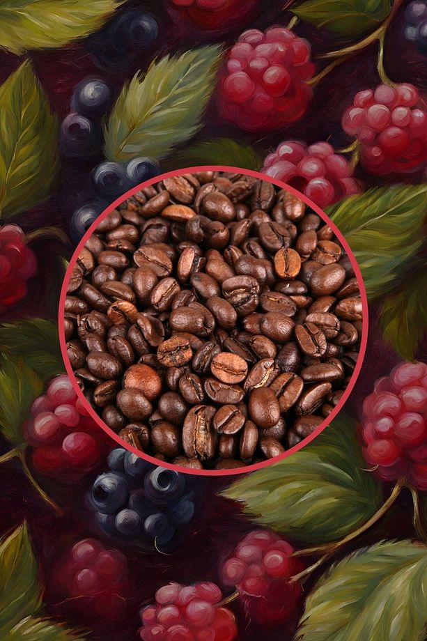 Berry & Raspberry Coffee - Böğürtlen Ve Ahududu Aromalı Kahve Çekirdek Kahve, 200 gr - 4