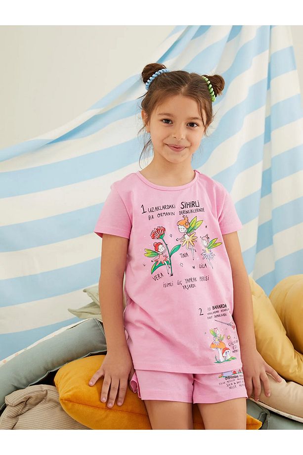 Kız Çocuk Şortlu Pijama Takımı - 2