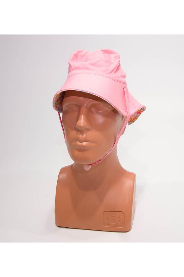 Nabaiji Bebek Uv Korumalı Şapka - Pembe / Çiçek Baskılı 3-5 Yaş 49-51cm Kafa Ölcüsü Çift Taraflı Mer - 4