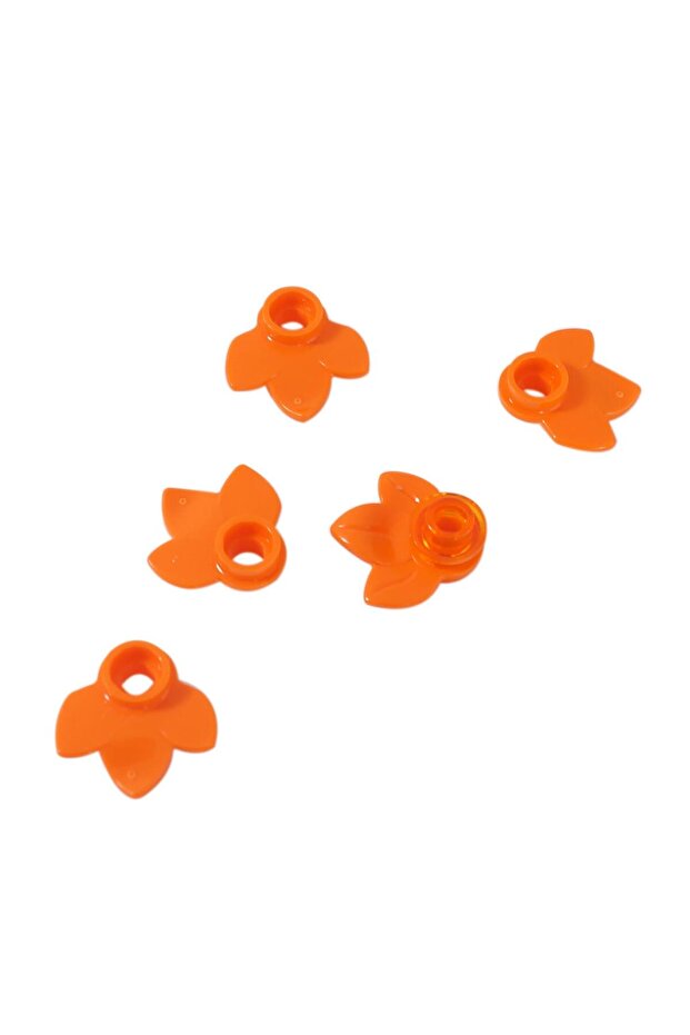Accessory Custom Minifigure Plant Leaves Orange Leaf Plant 4 Pieces to Send