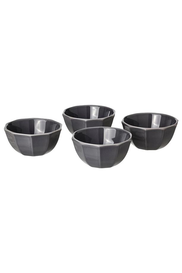 16 Parça STRIMMIG Yemek Takımı 4 Kişilik MeridyenDukkan Parlak Gri Renk Modern Set-Stoneware - 1
