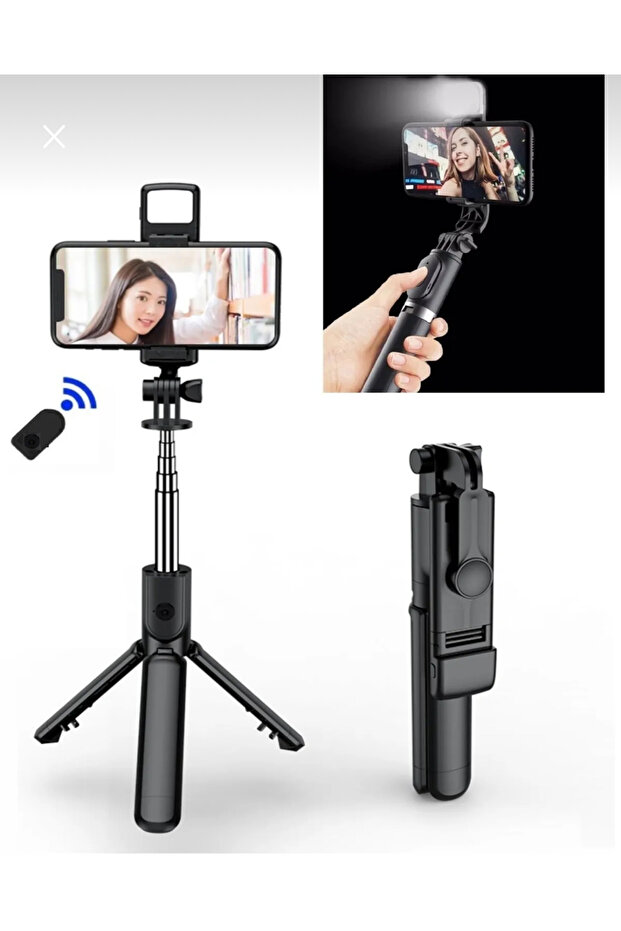 Işıklı Selfie Monopod Masaüstü - 1